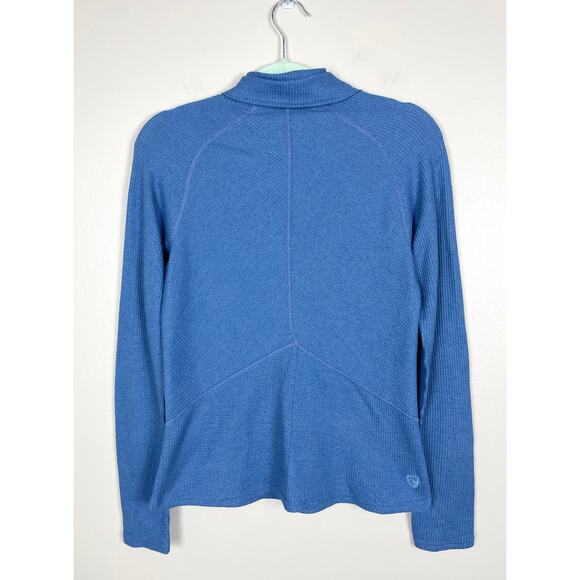 Kuhl Petra Turtleneck Top Blue Small Waffle Knit - Picture 6 of 13
